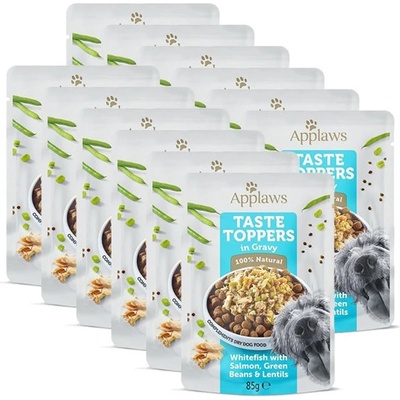 Applaws Капсули Applaws Dog Taste Toppers in Gravy бяла риба, сьомга, фасул и леща 12 x 85 г