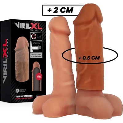 Силиконов пенис удължител, 10см. - Penis Extender V3 Brown (D-227246)