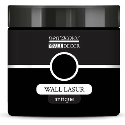 Pentart Wall Decor lazúra s antickým efektom 500 ml Čierna