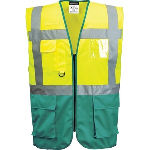 Portwest hi-vis warsaw executive c476 / Светлоотразителна жилетка - hv жълто/зелено xxl (c476ygrxxl)