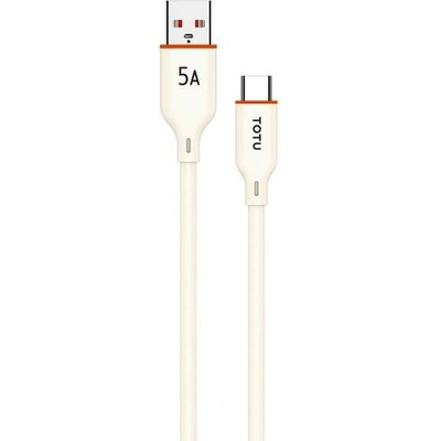 Totudesign CB-6-T silikonový nabíjecí a datový USB-A na USB-C 1m béžový