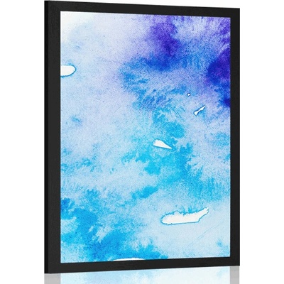 Plakát modro-fialové abstraktní umění - 20x30 black