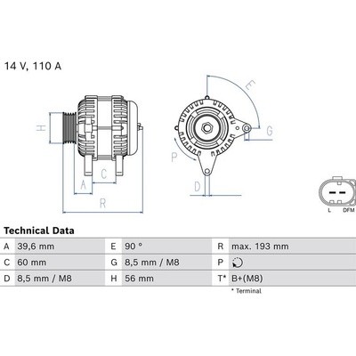 BOSCH 0 986 084 930 generátor (0986084930)