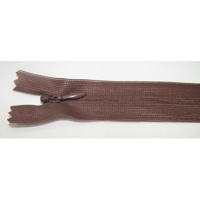 Zips krytý nedeliteľný 25cm hnedý