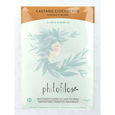 Phitofilos Zmes na farbenie vlasov čokoládovo-hnedá 100 g
