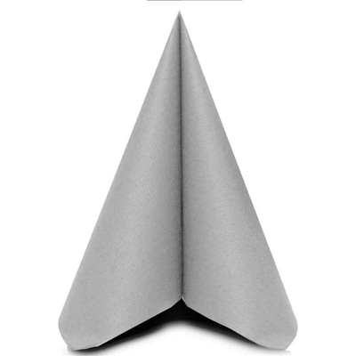 Mank 88953 obrúsky Airlaid Dinner Basic strieborná 50ks 40x40cm
