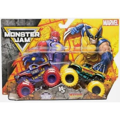 MONSTER JAM 2 AUTA MONSTER TRUCK THE SENTINELS A WOLVERINE 1:64