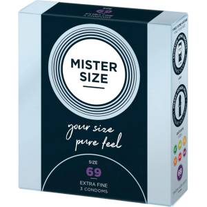 MISTER SIZE - тънък презерватив - 69 мм - 3 броя - desirel