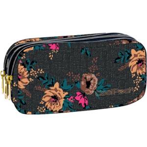 COOLPACK Ученически несесер CoolPack Primus Grey Denim Flowers, 3 ципа