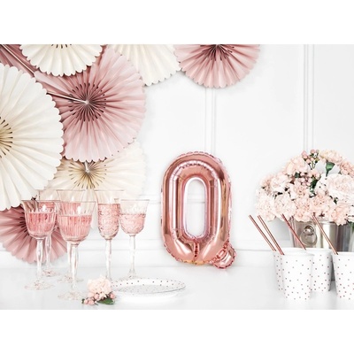 Party Deco FB2M Q 019R Fóliový balón ružovo zlatý písmeno 35 cm Q