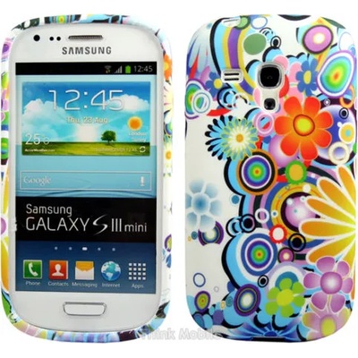 Samsung I8190 Galaxy S III mini Blue Flower Калъф + Протектор