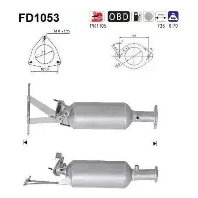 AS Filtr pevných částic ASA FD1053