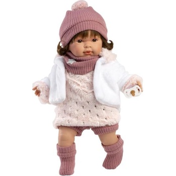 Llorens 42162 CARLA - реалистична кукла със звуци и меко текстилно тяло - 42 см