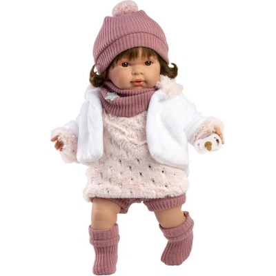 Llorens 42162 CARLA - реалистична кукла със звуци и меко текстилно тяло - 42 см