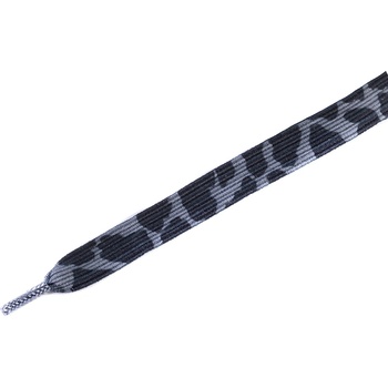 Tobby panther / Детски плоски еластични връзки за обувки - черно/сиви 95 см (040621)