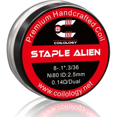 Coilology Předmotané spirálky Staple Alien Ni80 0,14ohm 2ks