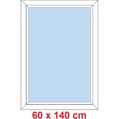 Soft Plastové okno 60x140 cm, FIX neotevíravé, Antracit struktura/bílá