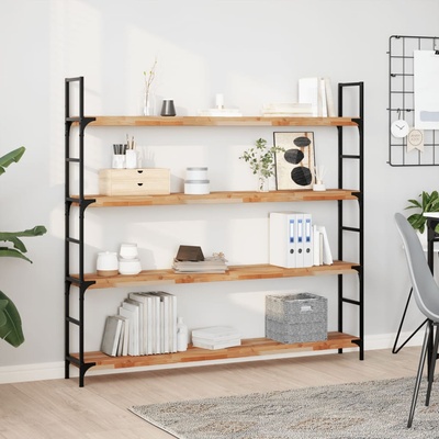 vidaXL Плаващи рафтове, 3 бр. , 120x20x4 см, маслено обработени, масивна дървесина, акация (3279593)