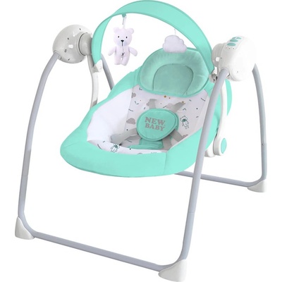 NEW BABY Detské hojdacie lehátko TEDDY Mint 70x60x59 zelená