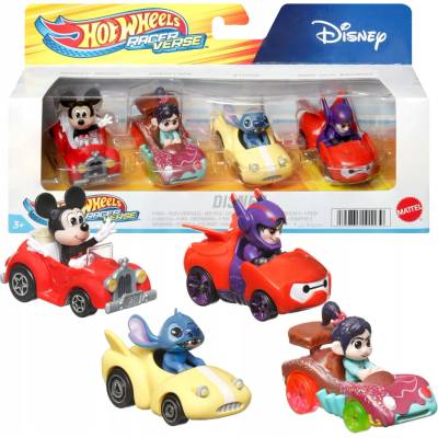 Mattel Hot Wheels Mattel RacerVerse Disney 4 auta, HKD31