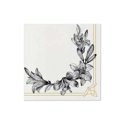 PAW AIRLAID Ubrousky Roayl lily 50ks 40x40cm