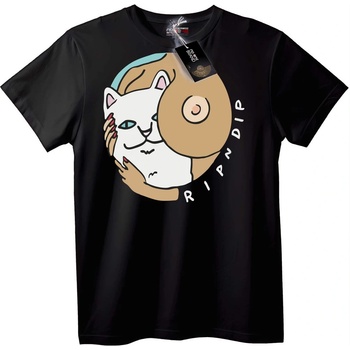 NOONEBRAND Тениска Котешка Прегръдка - M, White