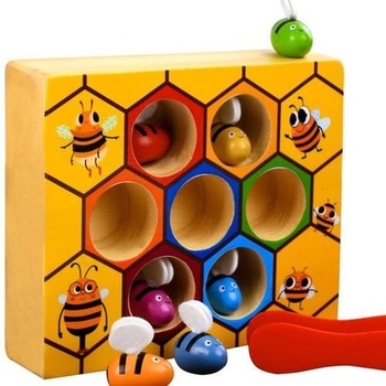 Kik dřevěná hra na výuku barev včelky