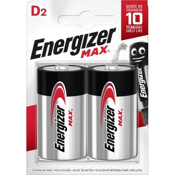 Energizer BATTERY MAX D LR20, 2 pcs. ECO packaging (426827)