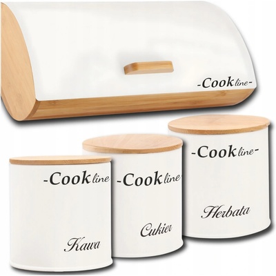 Sada chlebníku Cook Line, bílý kov