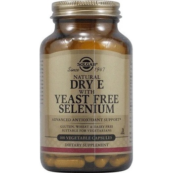 Solgar Хранителна добавка Витамин Е със Селен , Solgar Vitamin E with Yeast Free Selenium 100 Capsules