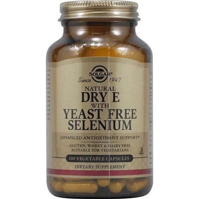 Solgar Хранителна добавка Витамин Е със Селен , Solgar Vitamin E with Yeast Free Selenium 100 Capsules