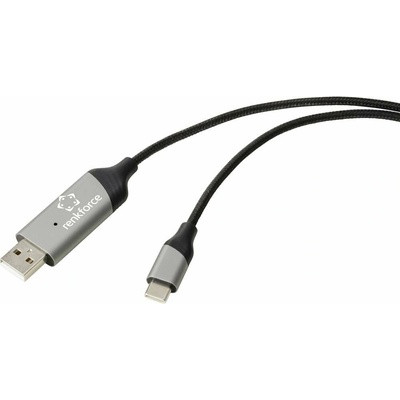Renkforce RF-7116126 USB 2.0 USB-C ® zástrčka USB-A zástrčka 2m černý