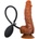 Passion labs Лепяща се пенис отливка с помпа "veined pump brown" 18 см