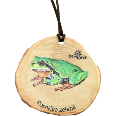 Lesní svět Dřevěná medaile letokruh rosnička