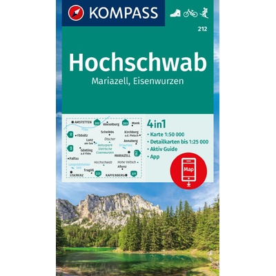 212 Hochschwab, Mariazell, Eisenwurzen 1: 50 000 KOMPASS