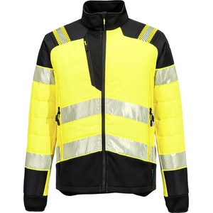 Portwest pw3 hi-vis hybrid baffle t170 / Мъжко светлоотразително дишащо яке - hv жълто/черно m (t170ybrm)