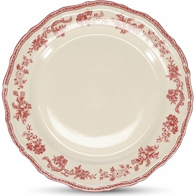 Vínovočervený/slonovinový porcelánový tanier 27 cm Cyril S|P Collection