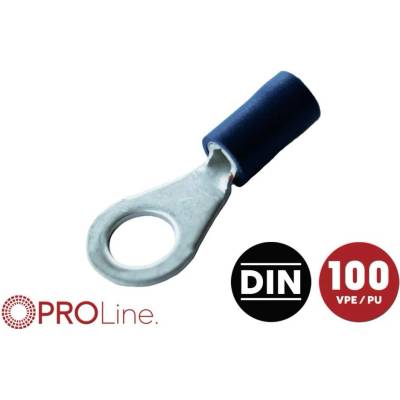ACV guľaté káblové oko Ø otvoru=8.4 mm úplne izolované modrá 1 ks Piece