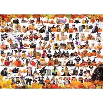 Image 1 of EUROGRAPHICS - Puzzle Halloween Pets - 1 000 piese
