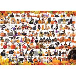 EUROGRAPHICS - Puzzle Halloween Pets - 1 000 piese