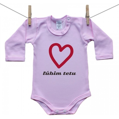 Boodyy Body s dlhým rukávom ružové Ľúbim tetu
