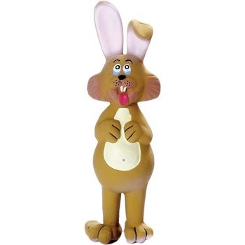 FLAMINGO Toy Roys Rabbit Brown - играчка за кучета, латексов заек с пищялка, 24 см, Белгия - 45630
