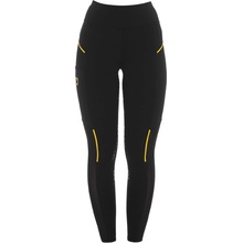 Equestro Dámske jazdecké legíny slim fit čierne s mikro sieťovinou Čierna