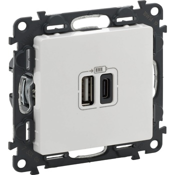 Legrand valena life 2xusb socket type a+c 5v 15w white (753106l)