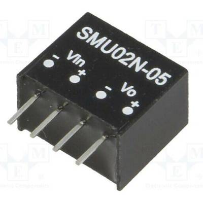 MEAN WELL SMU02N-05 Měnič: DC/DC; 2W; Uvst: 21,6÷26,4VDC; Uvýst: 5VDC; Ivýst: 80÷400mA