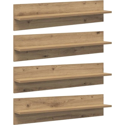 vidaXL Стени за рафтове 4 бр. Дъб 80 x 11, 5 x 18 см (886231)