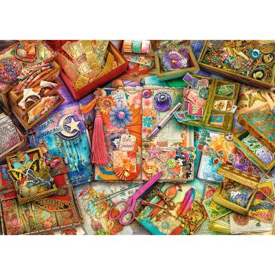 Trefl - Puzzle Premium Plus Tea Time: Journalist's Desk - 1 000 piese