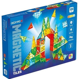 Geomag Магнитен конструктор Geomag - Разноцветни плочки, 100 части (G4104) - baby