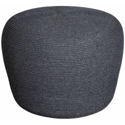 Cane-line Puf Circle kulatý 52x39 cm, výplet lanko Soft Rope dark grey
