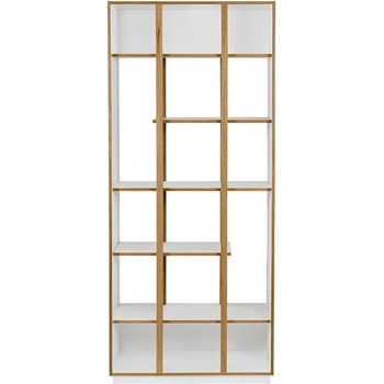 Woodman Бяла етажерка за книги от дъб 90x210 cm Newbury - Woodman (165208008012)